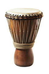Isolated Natural Fiber Rope Djembe - Traditional African Drum