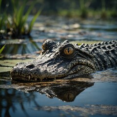 Fototapeta premium alligator in the everglades
