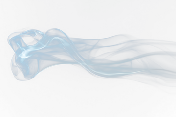 Abstract blue smoke wisps on Transparent  background. (1)