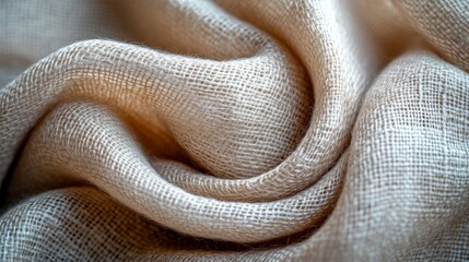 Soft linen fabric showcases its textures with delicate light reflections