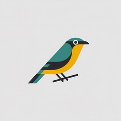 Fototapeta premium Minimalist Myna Bird Logo Design