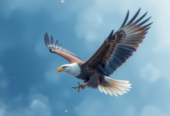  Powerful Bald Eagle in Flight with Talons Extended