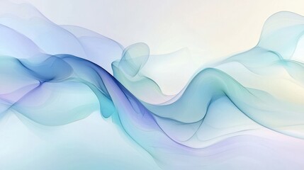 Abstract Soft Flowing Waves in Pastel Colors for Background Design