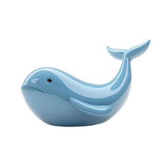 Obraz premium 3D vector icon of Blue whale isolated on transparency background