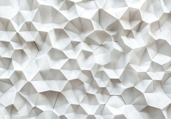 Obraz premium Abstract white 3D hexagonal pattern on a clean background