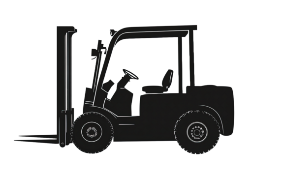 Forklift on transparent or white background,png