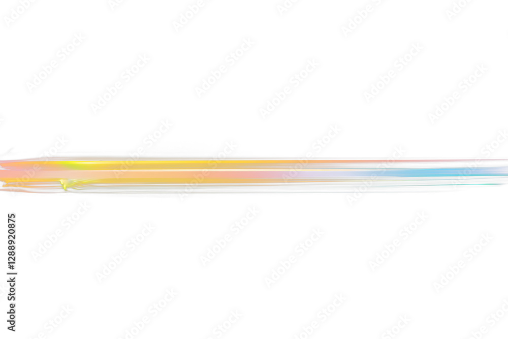 Poster abstract colorful light streak on transparent background.