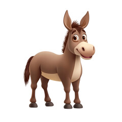 Fototapeta premium 3D vector icon of Donkey isolated on transparency background