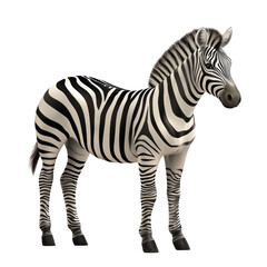 Fototapeta premium 3D vector icon of Zebra isolated on transparency background