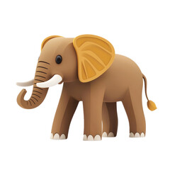 Obraz premium 3D vector icon of Elephant isolated on transparency background