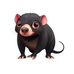 Obraz premium 3D vector icon of Tasmanian devil isolated on transparency background