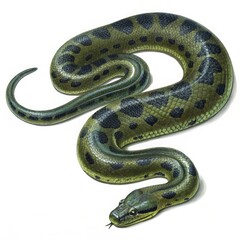 Fototapeta premium snake in front of white background