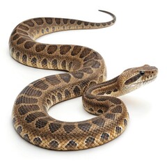 Fototapeta premium snake in front of white background