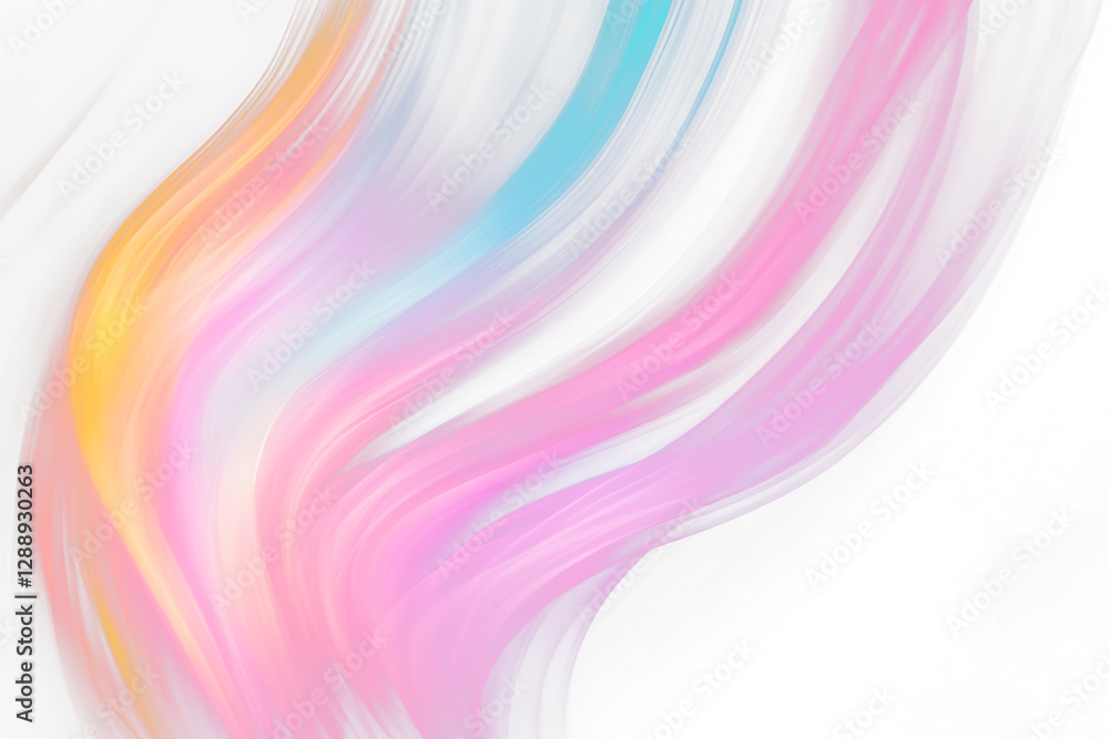 Aufkleber abstract colorful wavy lines on transparent background.