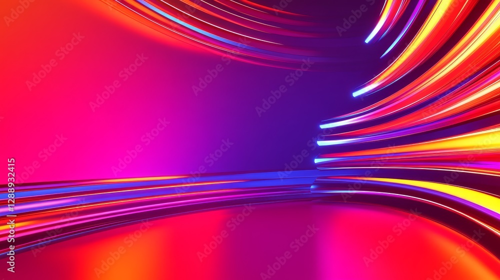 Poster vibrant abstract background with dynamic light trails creating a sense of motion and energy
