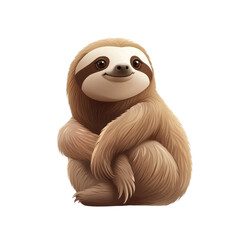Fototapeta premium 3D vector icon of Sloth isolated on transparency background