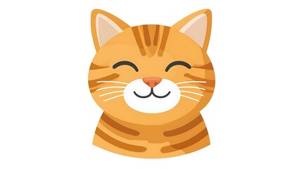 A cat face emoji on a soft gray background, minimal flat design, isolated