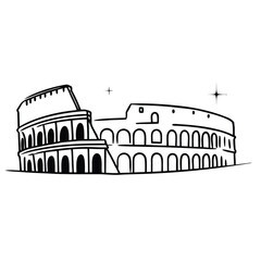 colosseum rome italy silhuoette 
