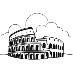 colosseum rome italy silhuoette 