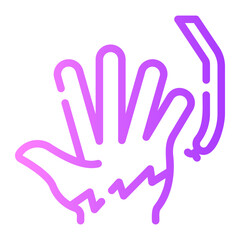 electrical hazard gradient icon