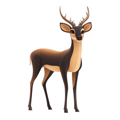 Fototapeta premium 3D vector icon of Saola isolated on transparency background