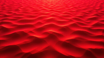 Vibrant red sand dunes create mesmerizing wave like pattern, evoking sense of warmth and tranquility