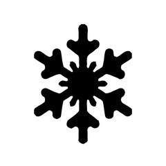 Crisp Snowflake Silhouette on White Backdrop