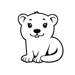 Adorable Vector Illustration of Cartoon Cub