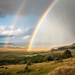 rainbow over the river