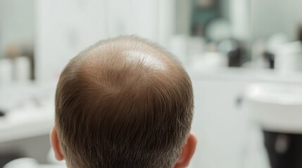 Hair restoration therapy with visible results in a bright modern clinic. Featuring restoration and confidence