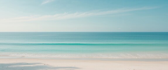 Breathtaking view of the coast in a fine summer day with turquoise sea.