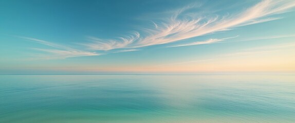 Obraz premium Panoramic Coastal Vista with Ocean and Sky