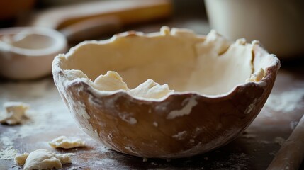 Close-up of a cracked eggshell with soft natural lighting