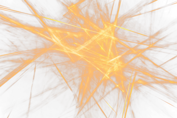 Abstract fiery orange lines on Transparent  background.