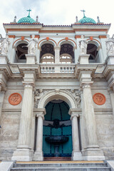 Fototapeta premium Exterior view of the Castle Garden Bazaar (Várkert Bazár) in Budapest, Hungary, Europe.