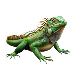 Naklejka premium 3D vector icon of Iguana isolated on transparency background