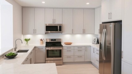 Fototapeta premium modern kitchen interior with kitchen