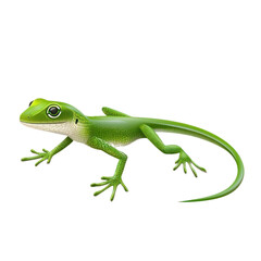 Fototapeta premium 3D vector icon of Green anole isolated on transparency background