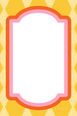 Doodle frame hippie style banner
