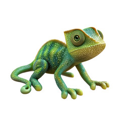 Fototapeta premium 3D vector icon of Chameleon isolated on transparency background