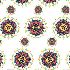 Floral Mandala seamless pattern