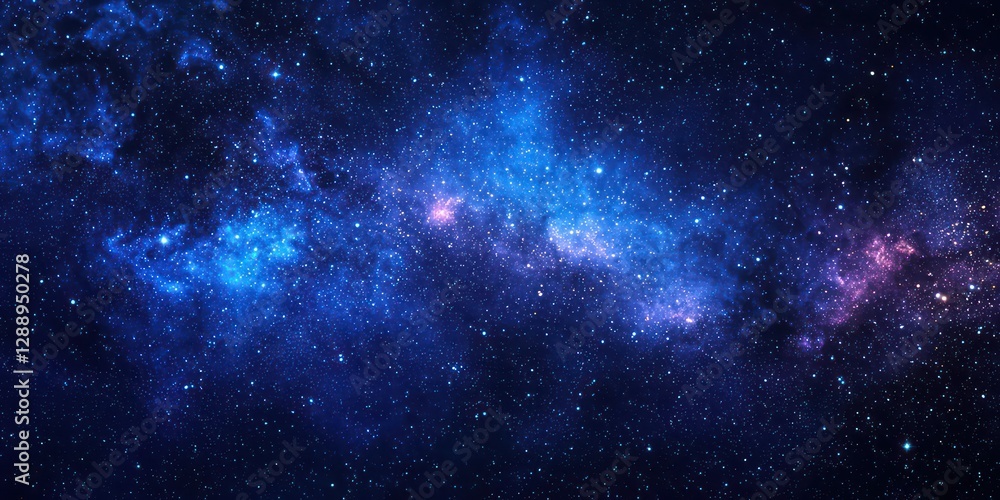 Wall mural a shimmering starry sky with a subtle digital glow effect