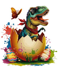 Cool Easter T-Rex Png
