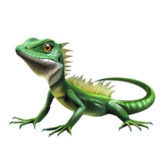 Fototapeta premium 3D vector icon of Basilisk lizard isolated on transparency background