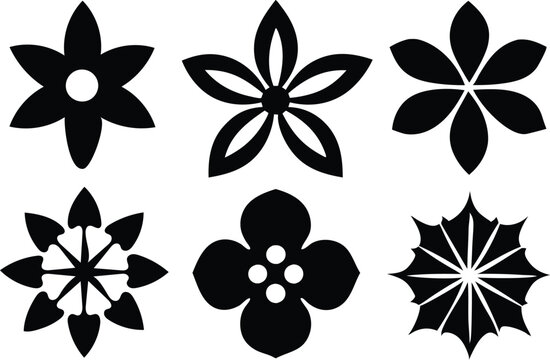 flowers icon set vector illustration