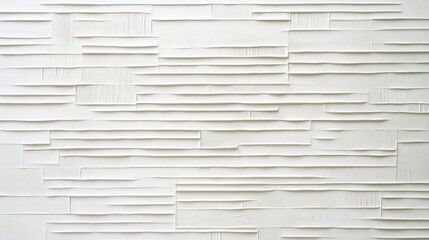 A textured white grooved wall. Abstract striped geometric wallpaper design. 