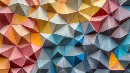 Obraz premium Abstract 3D triangular texture, perfect for modern design wallpapers. 