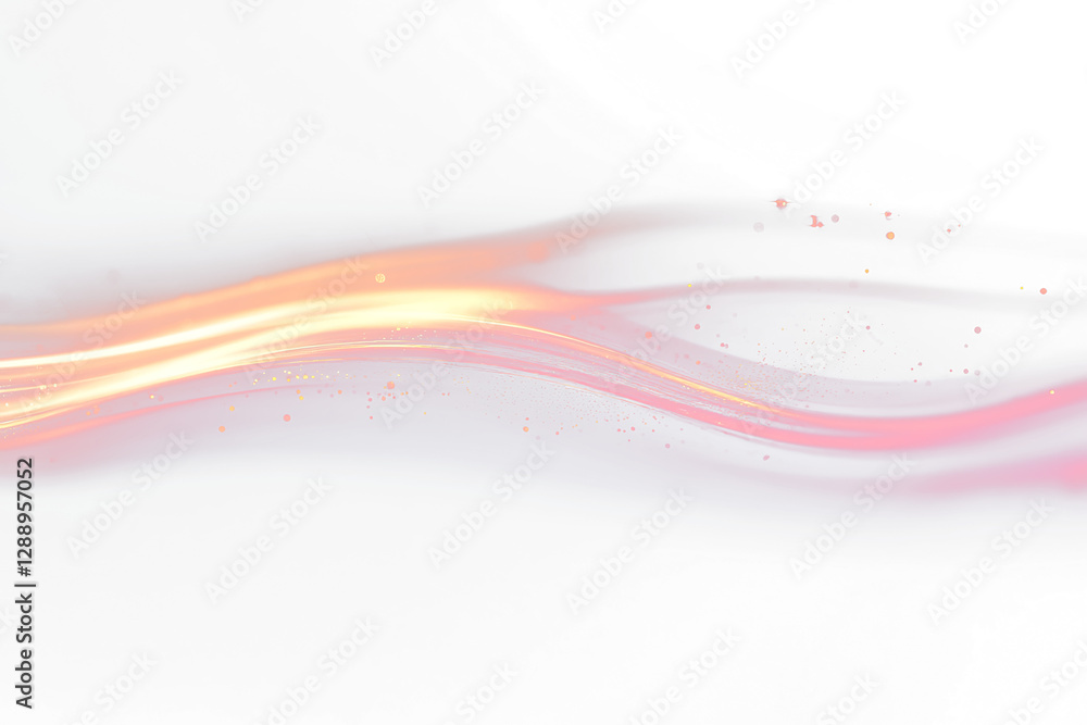 Poster Abstract glowing wave with particles.