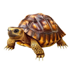 Fototapeta premium 3D vector icon of Russian tortoise isolated on transparency background