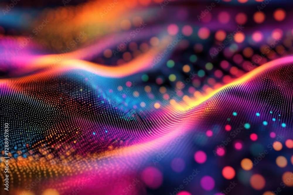 Aufkleber vibrant display of colored dots creating a smooth and flowing background pattern